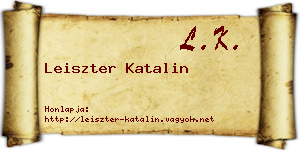 Leiszter Katalin névjegykártya